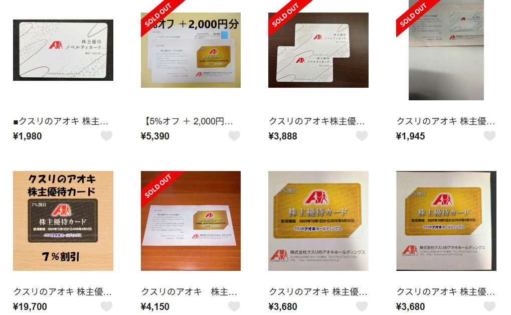 クスリのアオキ フリマ